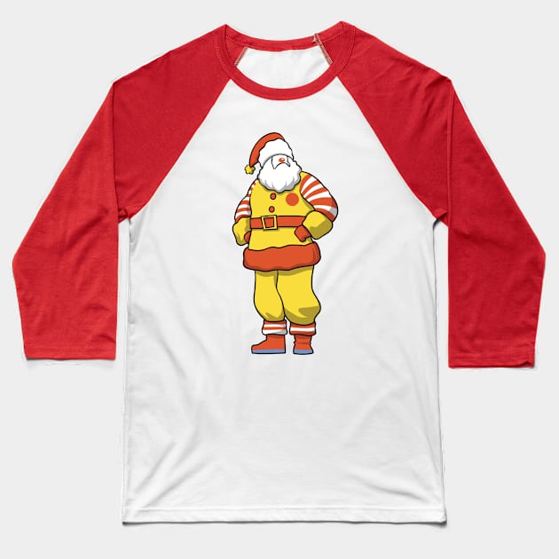 McSanta Baseball T-Shirt by Narwhal-Scribbles